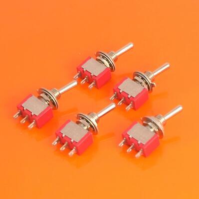 5 X 3 Pin SPDT ON-OFF-ON Mini Miniature Toggle Switch MTS103 Latched Centre: OFF • 3.79£