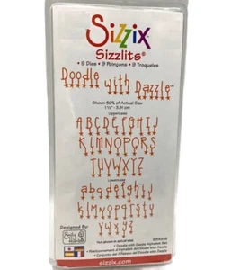 Juego de Alfabetos Sizzix Sizzlits DOODLE CON DESLUMBRAMIENTO Arriba e Inferior - Imagen 1 de 2