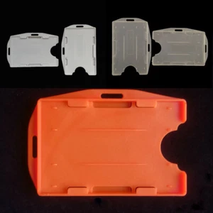 Double Sided Hard Plastic Badge Work ID Card Holder Protector Case Cover Supply - Picture 1 of 31