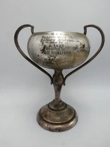 1937-38 MCC MELBOURNE CRICKET CLUB SILVER PLATE TROPHY CUP J.LOBB BATTING AVERAG - Picture 1 of 6