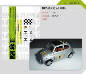 FIAT 695 SS ABARTH - MEBETOYS - DECAL - 1/43 - Foto 1 di 1