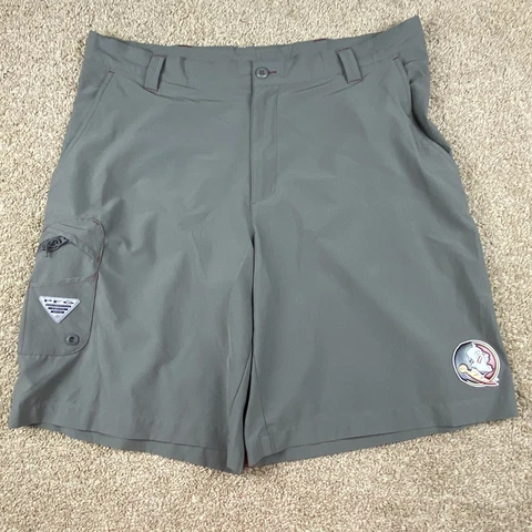 Florida State Seminoles Columbia PFG Mens Shorts Size 40W 10L Gray Mesh Lining Cover