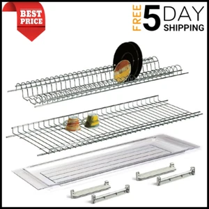 SCOLAPIATTI Acciaio Inox Con Vaschetta Raccogli Gocce 86 CM per Pensile Da 90 C - Foto 1 di 1