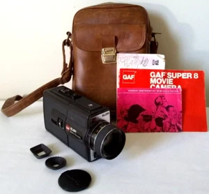 Vintage GAF XL 251 Auto Zoom Super 8 Movie Camera in Case UNTESTED "As Is" - Picture 1 of 12