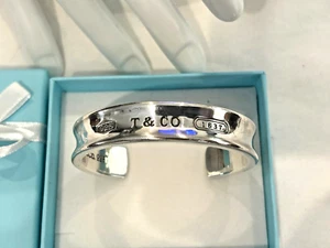 VINTAGE TIFFANY & CO. NY-1837 CUFF.925-12.0mm -SZ-6.50" WGT-45.2 GRM-LK/N-HEB-2 - Picture 1 of 5