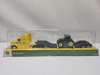 John Deere 1:64 Yellow Hauler Semi Set with Semi Truck, Trailer & Farm Tractor - Image 1 of 4