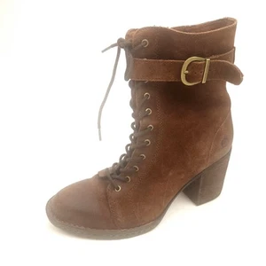 Botas Born para mujer talla 9,5 Cass tacón bloque marrón gamuza envejecida - Imagen 1 de 7