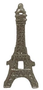 Eiffelturm Ornament Licht Gold Glitzer 5 1/2" leicht Weihnachten Urlaub - Bild 1 von 8