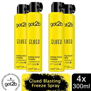Schwarzkopf got2b Glued Blasting Freeze Haarspray für schreienden Halt 300ml, 4er Pack - Bild 1 von 8