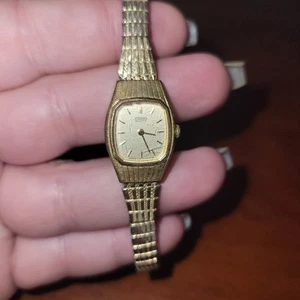 Seiko 2C20-5569 goldfarbene Quarz Analog Speidel Damenuhr wie Vintage - Bild 1 von 7