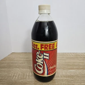 Botella de vidrio Coca-Cola II de colección de 591 ml tapa de plástico PROP muy rara años 90 c1989 nueva Coca-Cola - Imagen 1 de 7
