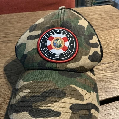 BILLABONG ФЛОРИДА ГОСУДАРСТВЕННЫЙ ФЛАГ РЕГУЛИРУЕМЫЙ БЕЙСБОЛКИ БЕЙСБОЛКА/КЕПКА, КАМУФЛЯЖ - Изображение 1 из 4