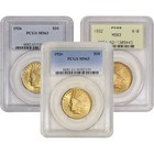 US Gold $10 Indian Head Eagle - PCGS MS63 - Random Date and Label