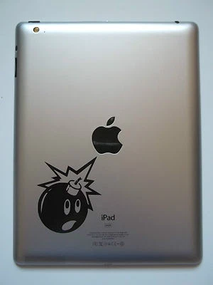 1 x Cartoon Bomb Decal - Vinyl Sticker iPad Mini Air Pro Tablet laptop - Image 1 of 2