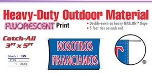 Letrero de pancarta NOSOTROS FINANCIEROS financiamos compra aquí paga aquí letreros españoles - Imagen 1 de 1