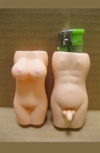 1 ADULT LIGHTER HOLDER CASE holder nude female body JOKE xmas secret santa - Picture 1 of 1