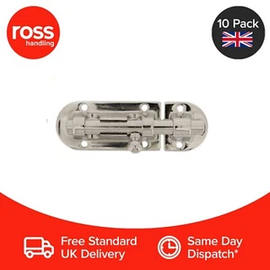 Pack of 10 x 102mm Durable Barrel Bolt Chrome Plated Brass Finish Gate Fence UK - Picture 1 of 3