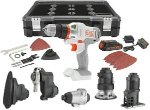 BLACK+DECKER Cordless Drill Combo Kit with Case, 6-Tool (BDCDMT1206KITWC)
