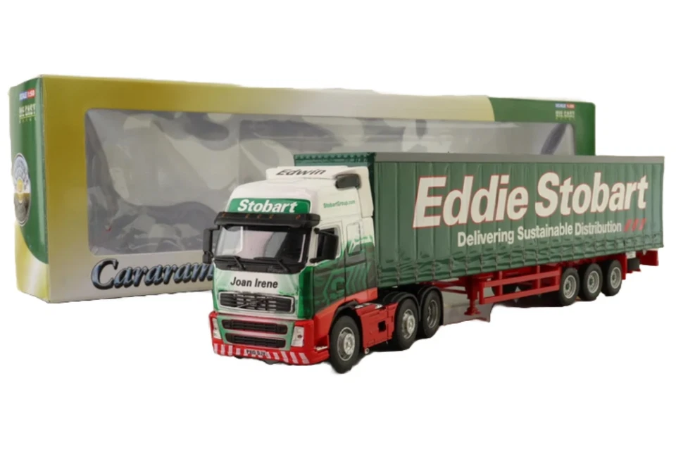 Cararama 1:50; Volvo FH12 Curtainside Trailer, Eddie Stobart; Mint Boxed - Image 1 of 1