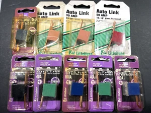9- Littelfuse PAL 13/16" Bent Male Terminal Fuses, 100a 40a 80a 50a 30a - Picture 1 of 4