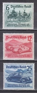 Germany 1939 MNH Mi 686-688 Sc B134-B136 Automobile & Motorcycle Exhibition Luxe - Picture 1 of 2