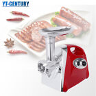 Electric Meat Grinder Sausage Maker with Handle Duty Portable Red