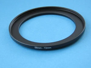 58mm to 72mm Step Up Step-Up Ring Camera Lens Filter Adapter Ring 58mm-72mm - Picture 1 of 2