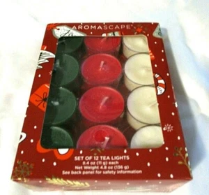 AROMASCAPE SET DI 12 TEA LIGHTS SALUTI STAGIONI 4 DI OGNI COLORE - Foto 1 di 6