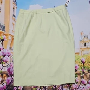 Talbots Elegant Lime Lined Skirt Size 12 NWT - Picture 1 of 6
