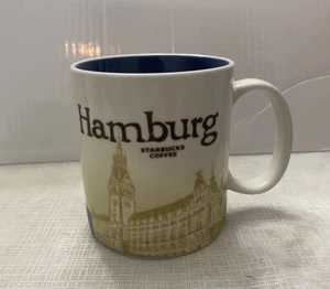 Taza de café Starbucks Coffee Global City Icon Hamburgo Alemania coleccionista 16 OZ - Imagen 1 de 6
