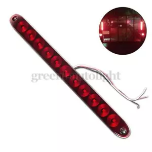 1X 15inch Red LED Strip Brake Tail Light Bar Rear Stop Running Truck Trailer RV - Bild 1 von 8