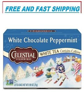 Celestial Seasonings White Chocolate Peppermint White Tea Bags 20 Ct Free Shippi