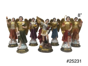7 Arcángeles Set 8" Archangels Resin Statue Figurine #19913 - Picture 1 of 11