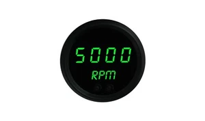 2 1/16" Digital Tachometer Green LED Gauge Black Bezel Made In The USA - Picture 1 of 5