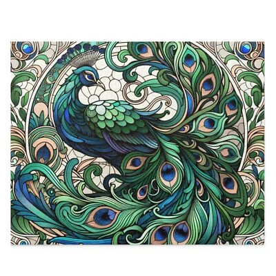 Puzzle 500 Piezas Art Nouveau Pavo Real Vidrieras Foto 1 de 4