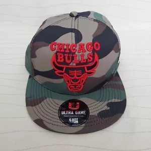 Ultra Game NBA Chicago Bulls Hombres Snapback Sombrero Camuflado Gorra NUEVO - Imagen 1 de 6
