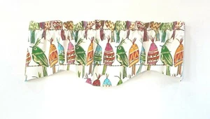Custom Window Valance Birds Gathered Valance Geometric Birds Richloom NEW - Bild 1 von 5