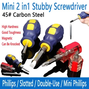 Mini Cacciavite Stubby Slott Piatto Phillips Pozi Testa Cacciaviti Strumenti Manuali - Foto 1 di 15