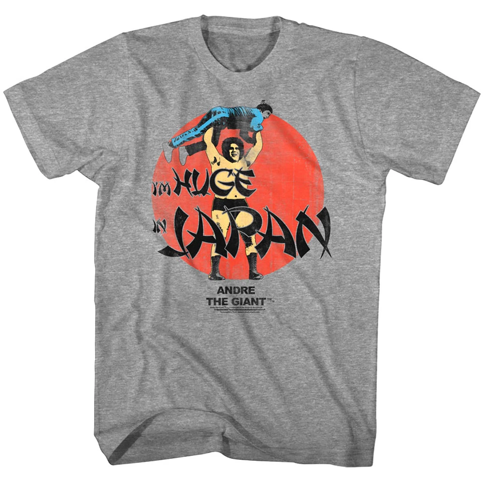 Andre the Giant HUGE in Japan Wrestling Men's T Shirt Vintage Roussimoff Funny - image 1 of 4