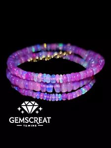 Best Quality Natural Ethiopian Fire Opal Beads 16" Necklace Fine Jewelry U63 - Picture 1 of 4