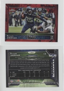 2015 Topps Chrome Mini Red Refractor /5 Richard Sherman #9