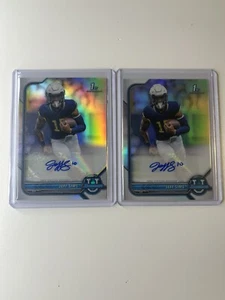 Bowman Chrome U University Jeff Sims 1st Base Auto Lot (2) Arizona State QB1 - Picture 1 of 5