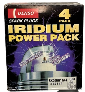 SPARK PLUG SET 4Pcs Denso FK20HR11 Iridium Power Pack - Picture 1 of 4