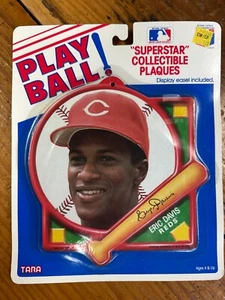 Vintage MLB Play Ball Super Star Collectible Plaque Eric Davis Reds - Picture 1 of 2
