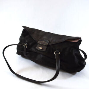 Prada / Handbag Shoulder Bag Leather Black Brand A Used