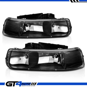 Fits 1999-2002 Silverado 2000-2006 Tahoe Suburban Black OE Headlights Lamps - Foto 1 di 4