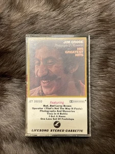 VINTAGE JIM CROCE PHOTOGRAPHS AND MEMORIES HIS GREATEST HITS 1985 CASSETTE TAPE - Picture 1 of 2