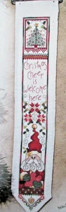 Christmas Cheer Bell Pull - Magazine cross stitch pattern - Santa Tree Welcome - Picture 1 of 1