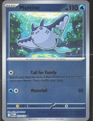 Mantine 032/132 ME01: Mega Evolution Reverse Holo  - Image 1 of 2