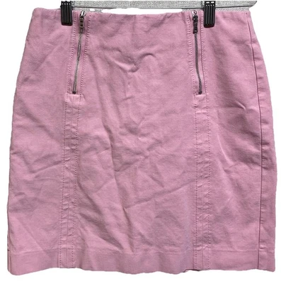 Loft розовый молнии акцент трапециевидная юбка женщин размер 0 миниатюрный эластичный - Изображение 1 из 4
